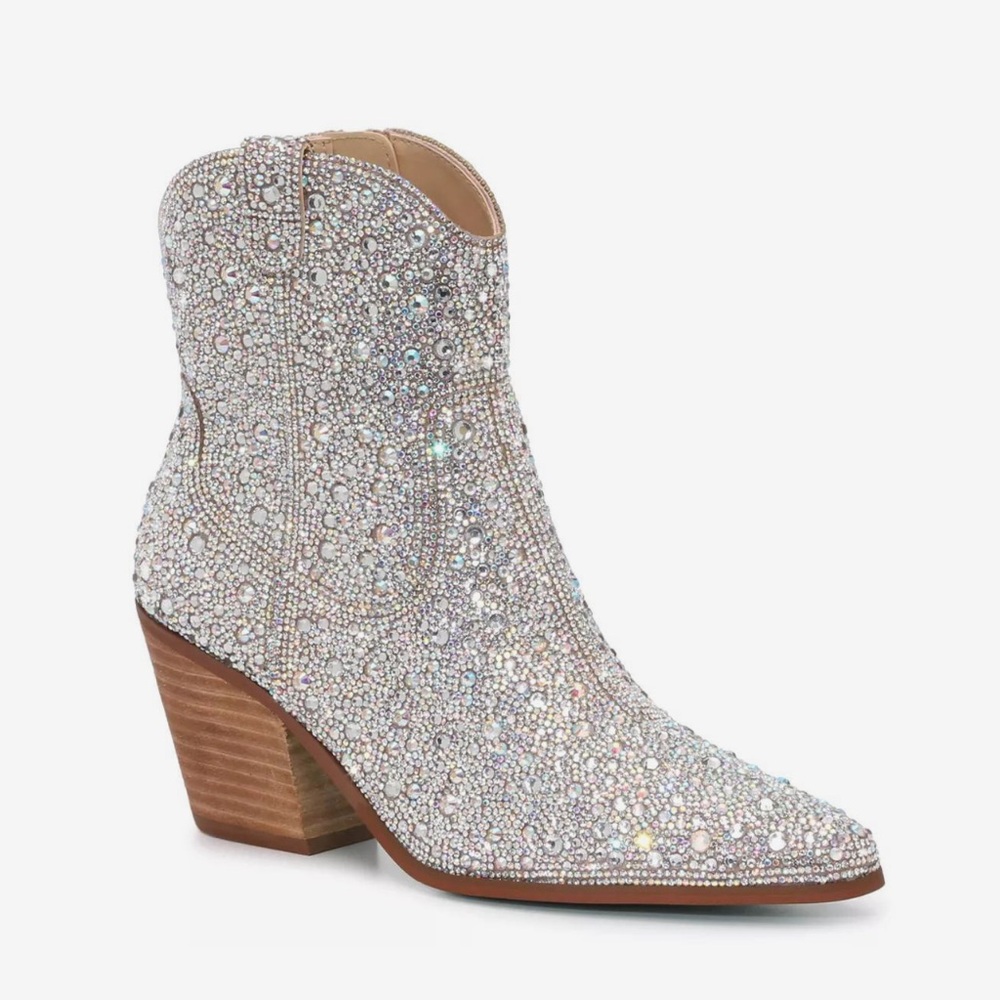 Betsey Johnson Emory Rhinestone Western Boot